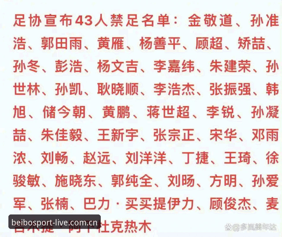 贝博体育玩法 为什么足协第三批禁足名单需要“数据化复盘”?从贝博体育玩法看处罚名单的技术拆解